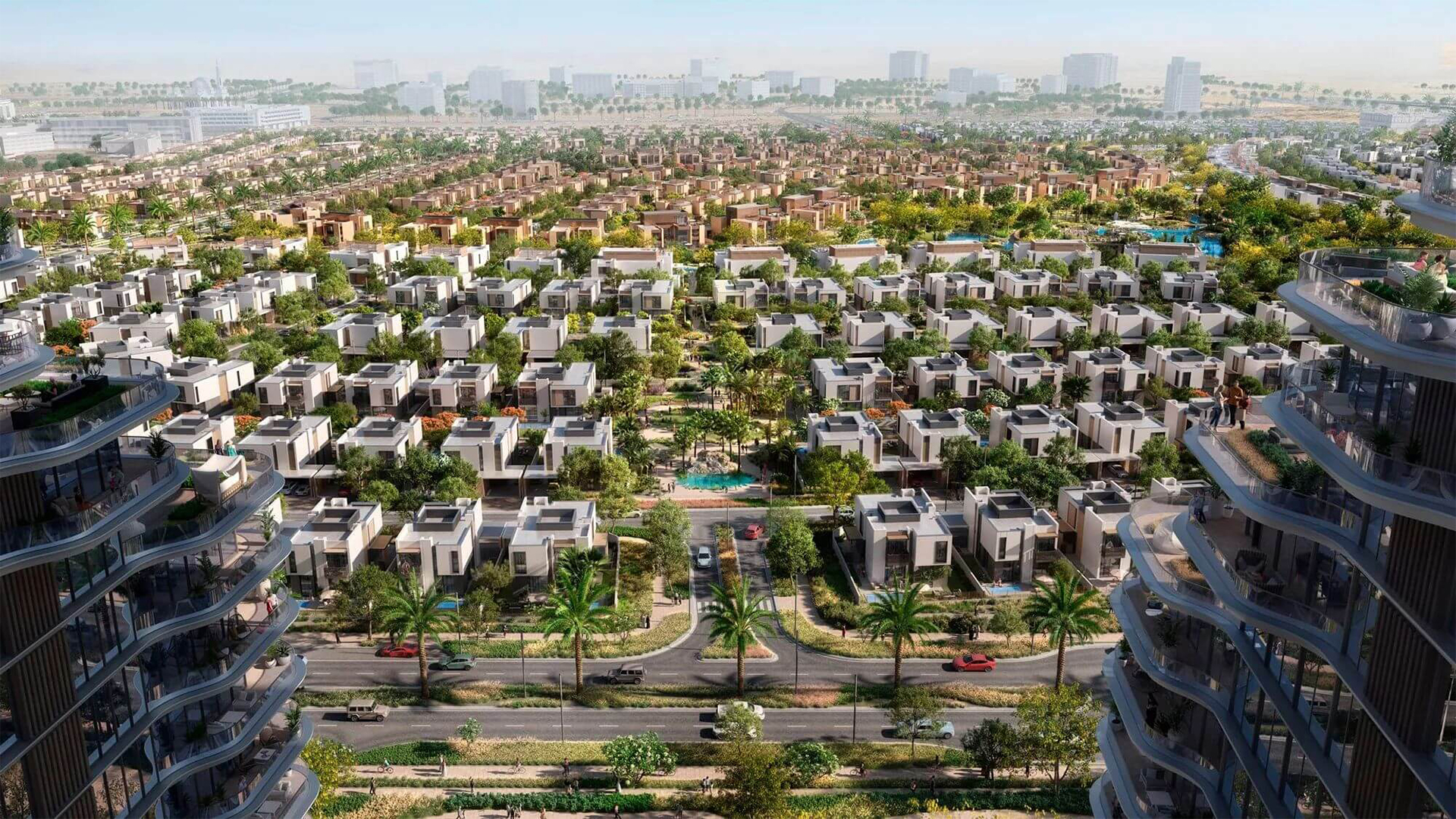 Convenience is the everyday rhythm of Dubailand. Set within Dubai’s well-connected corridor, Dubailand links swiftly to Sheikh Mohammed Bin Zayed Road (E311), Emirates Road (E611), Al Qudra Road (D63) and Dubai–Al Ain Road (E66), putting Downtown Dubai about 20–25 minutes away, Dubai International Airport around 25 minutes and Dubai Marina roughly 30 minutes. Life here is practical and polished: shop at Cityland Mall or neighborhood centers like Mudon Community Centre and The Ranches Souk, and choose from respected schools nearby including GEMS FirstPoint School in The Villa, JESS Arabian Ranches and Fairgreen International School. Healthcare is within easy reach at Mediclinic Parkview Hospital and local clinics, while Dubailand adds a unique outdoor flair with Al Habtoor Polo Resort & Club, Dubai Polo & Equestrian Club and the Al Qudra cycling track a short drive away.