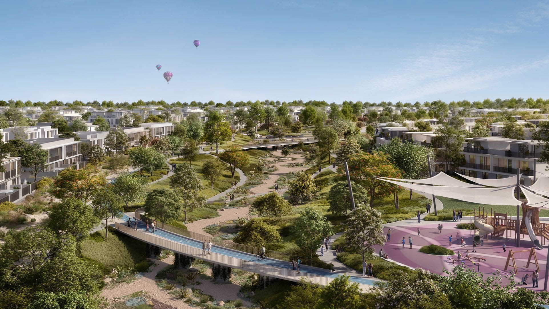 Set along the Dubai–Al Ain Road (E66), The Valley delivers the suburban breathing room so many Dubai buyers want without losing city convenience. With direct frontage to E66 and seamless links to Emirates Road (E611) and Sheikh Mohammed Bin Zayed Road (E311), residents of The Valley enjoy straightforward drives to Downtown Dubai in around 25–30 minutes, quick access to Business Bay, and easy connectivity to Dubai International Airport. Weekends feel close-at-hand too, with The Sevens Stadium just up the highway and the Al Marmoom Desert Conservation Reserve nearby for sunrise rides and wildlife spotting. Add the practicality of Dubai Outlet Mall and surrounding Dubailand and Town Square destinations, and The Valley stands out as a value-rich address where extra space, calmer streets, and reliable commute routes come together effortlessly.